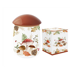 Őszi mintás porcelán konyhai tároló gombaformájú 12x19 cm Autumn Breeze