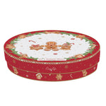 Karácsonyi mézeskalács figurás porcelán desszertes tányér szett