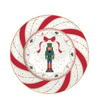 Karácsonyi diótörő porcelán desszertes tányér 4 db szett Nutracker Twist