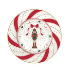 Karácsonyi diótörő porcelán desszertes tányér 4 db szett Nutracker Twist