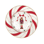 Karácsonyi diótörő porcelán desszertes tányér 4 db szett Nutracker Twist