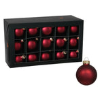 Karácsonyi üveg gömb dísz 30 db szett piros egyféle