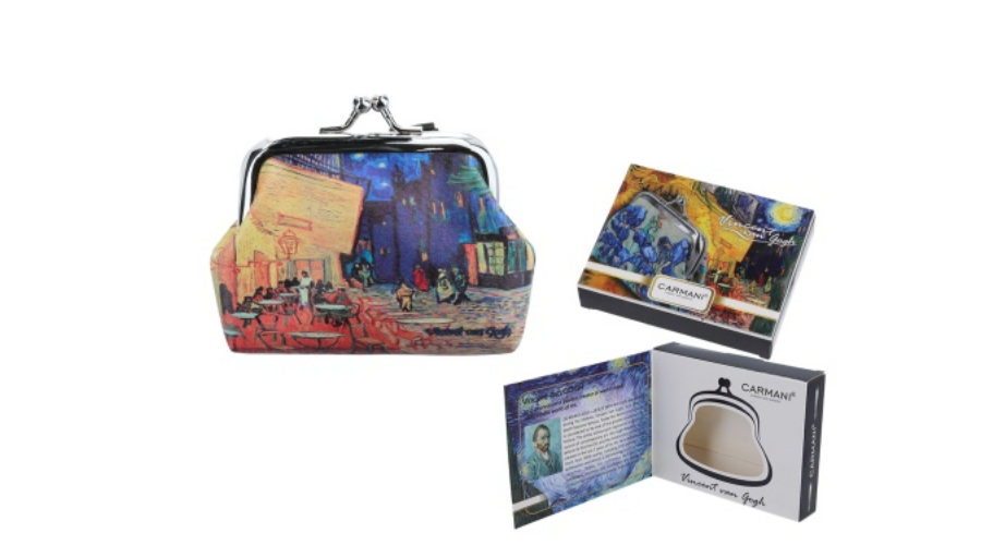 Műbőr pénztárca 9x7,5x2cm Van Gogh Kávéház Éjjel