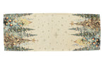Karácsonyi asztali futó – Csillogó erdő mintás asztali futó, 37×100 cm, gobelin, arany lurex