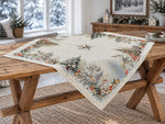 Karácsonyi asztalterítő – Golden deer arany szarvasos minta, 96×100 cm, gobelin, ezüst lurex