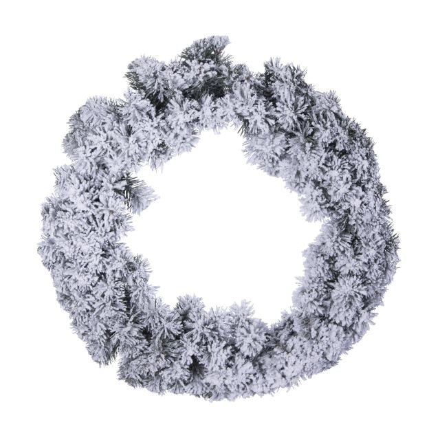 Karácsonyi koszorú havas 70 cm
