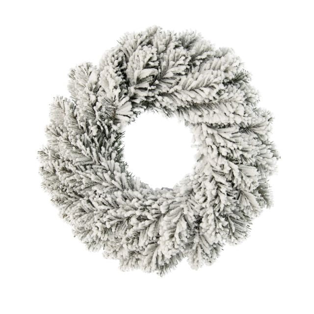 Karácsonyi koszorú havas 65 cm