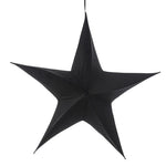 Karácsonyi függődísz – csillag akasztós 80 cm – fekete