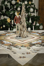 Karácsonyi asztalterítő – Csendes éj 2 minta, 96×100 cm, gobelin, lurex nélkül