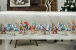 Karácsonyi asztalterítő – Betlehemi hajnal minta, 137×240 cm, gobelin, lurex nélkül