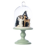 Üvegbúra karácsonyi jelenettel LED-es 30,5 cm