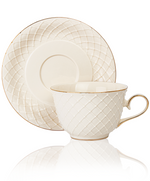 Veroni porcelán csésze 6 személyes szett díszdobozban Amber