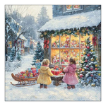 Karácsonyi szalvéta – Toy shop, 33x33 cm, 20 db-os