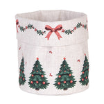 Karácsonyi Kenyérkosár 15x16 cm 100% pamut Traditional Christmas Harmony