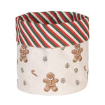 Mézeskalács babás karácsonyi pamut kenyérkosár 15x16 cm