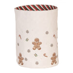 Mézeskalács babás karácsonyi pamut kenyérkosár 15x16 cm