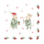 Winter Mice karácsonyi háromrétegű papírszalvéta 33x33 cm 20 db-os