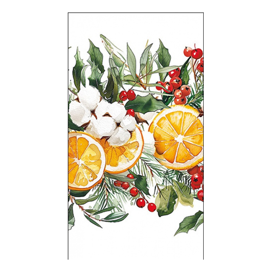 Karácsonyi szalvéta Winter Oranges 33x40 cm 15 db-os