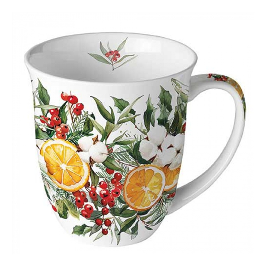 Winter Oranges karácsonyi porcelán bögre 0,4l