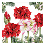 Karácsonyi szalvéta Blooming amaryllis white 33x33 cm 20 db-os