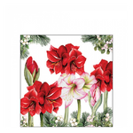 Karácsonyi szalvéta Blooming amaryllis white 25x25 cm 20 db-os