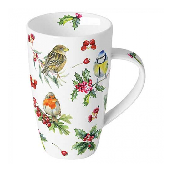 Birds in Winter karácsonyi porcelán bögre 0,6l