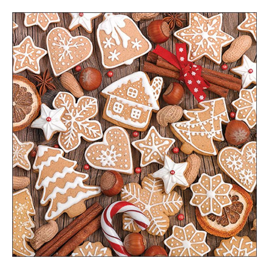 Karácsonyi szalvéta Flavoured cookies 33x33 cm 20 db-os