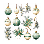 Karácsonyi szalvéta Hanging decorations green 33x33 cm 20 db-os