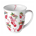 X-mas stockings white karácsonyi porcelán bögre 0,4l