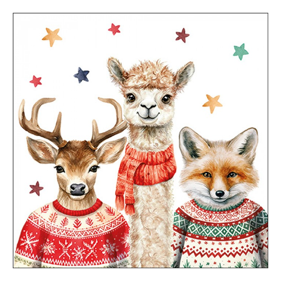 Karácsonyi szalvéta Martin and friends 33x33 cm 20 db-os