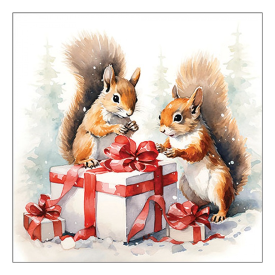 Karácsonyi szalvéta Great gift 33x33 cm 20 db-os