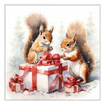 Karácsonyi szalvéta Great gift 33x33 cm 20 db-os