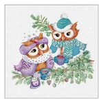 Karácsonyi szalvéta Winter owls 33x33 cm 20 db-os
