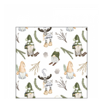 Karácsonyi szalvéta Forest gnomes white 25x25 cm 20 db-os