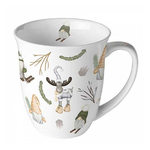 Forest gnomes white karácsonyi porcelán bögre 0,4l