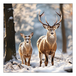 Karácsonyi szalvéta Deer in the forest 33x33 cm 20 db-os