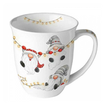 Gnomes on the light chain white karácsonyi porcelán bögre 0,4l