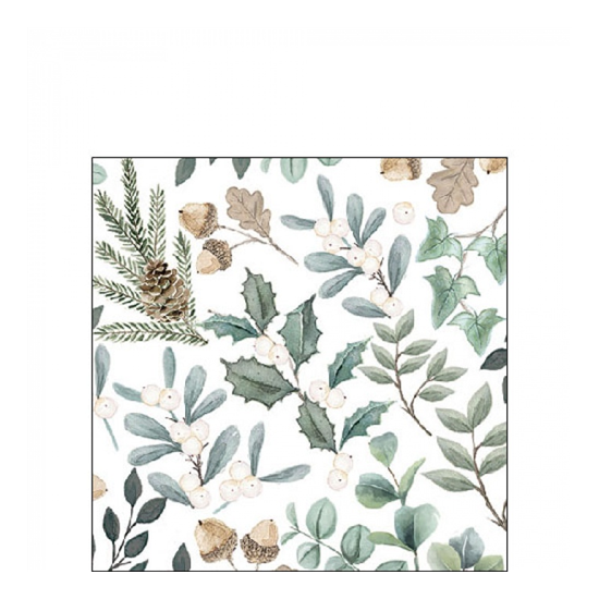Karácsonyi szalvéta Collection of leaves 25x25 cm 20 db-os