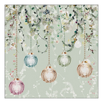 Karácsonyi szalvéta Floral Christmas green 33x33 cm 20 db-os