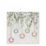 Karácsonyi szalvéta Floral Christmas grey 25x25 cm 20 db-os