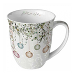 Floral Christmas grey karácsonyi porcelán bögre 0,4l