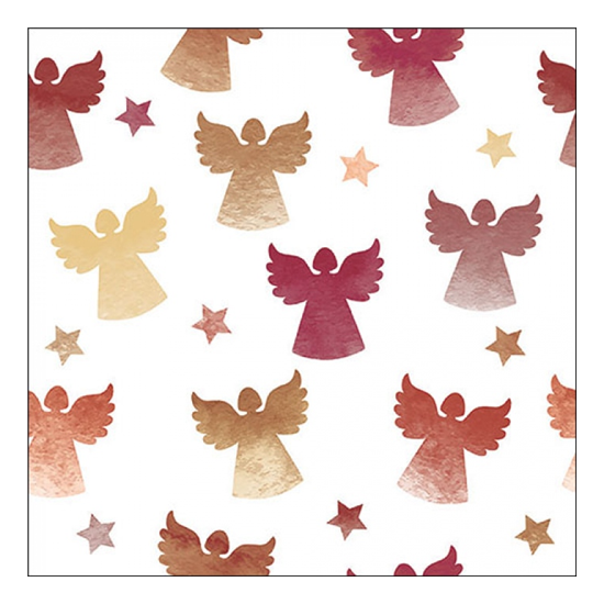 Karácsonyi szalvéta Angel silhouettes berry 33x33 cm 20 db-os