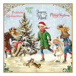 Karácsonyi szalvéta X-Mas on ice blue 33x33 cm 20 db-os