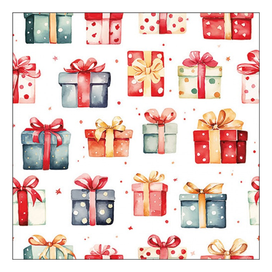 Karácsonyi szalvéta Gift boxes 33x33 cm 20 db-os
