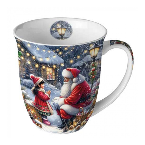 Talking to Santa karácsonyi porcelán bögre 0,4l