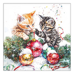 Karácsonyi szalvéta Adorable kittens 33x33 cm 20 db-os