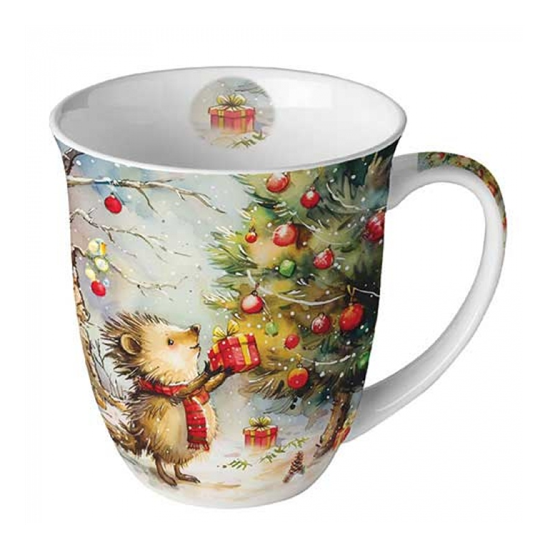 Present for hedgehog karácsonyi porcelán bögre 0,4l