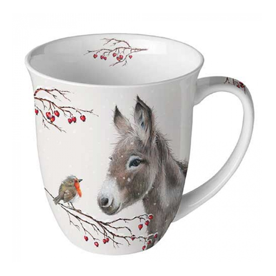 Donkey and robin karácsonyi porcelán bögre 0,4l