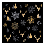 Karácsonyi szalvéta Winter silhouettes black 33x33 cm 20 db-os