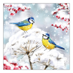 Karácsonyi szalvéta Birds in the snow 33x33 cm 20 db-os